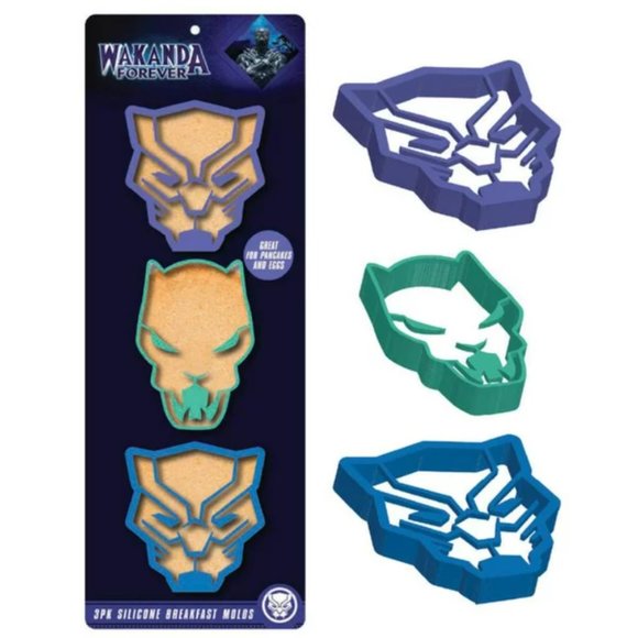 Disney Wakanda Forever Silicone Breakfast Mold 3 Pack - Picture 1 of 6